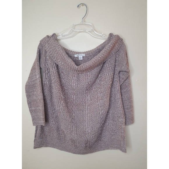 CozyCasual Chunky Knit off-the-shoulder Sweater, Women's Large - Picture 11 of 11